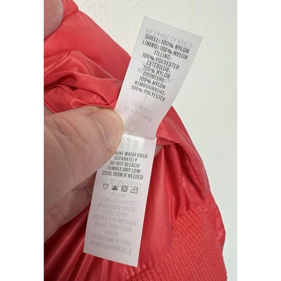 Aerie OFFLINE Large Calypso Puffer Vest Red Button Snap Closure Pockets NWOT - Picture 8 of 11